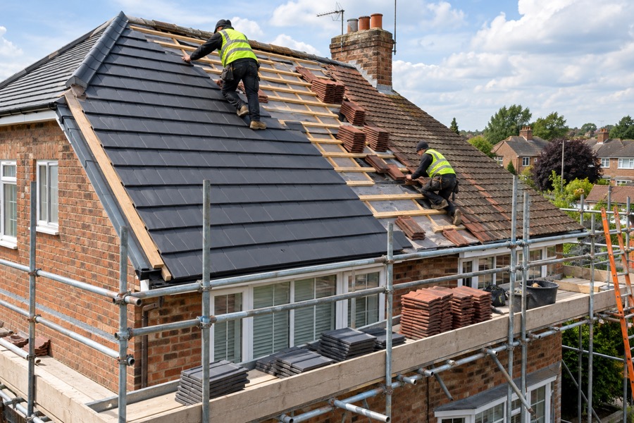Roof Replacement completed on a Northamptonshire roof